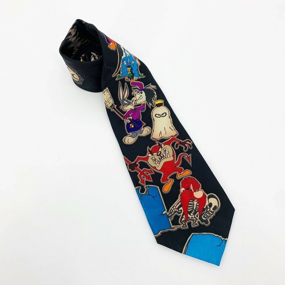Looney Tunes Other - Vintage Looney Tunes Mania Mens Necktie Halloween 1993 Collectible